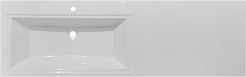Style Line Тумба с раковиной Даллас 150 L Люкс Plus 2 ящика подвесная белая – фотография-9